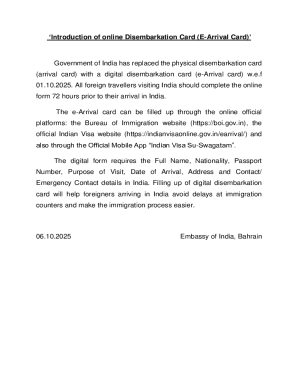 India E-Arrival Card