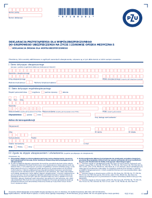 Group Life and Health Insurance Declaration