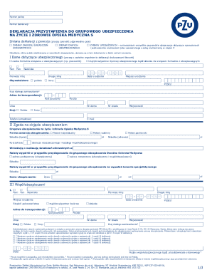 Polish Life and Health Insurance Declaration