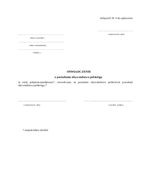 Polish Citizenship Affidavit