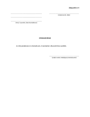 Polish Citizenship Affidavit