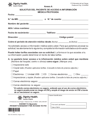 Patient Request for Access to PHI