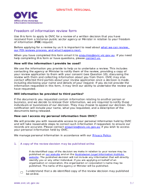 Freedom of Information Review Form