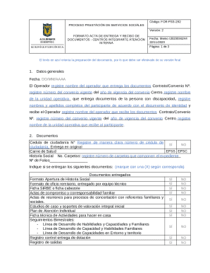 Acta de Entrega y Recibo de Documentos