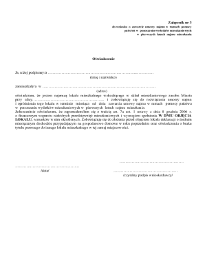 Poland Rental Agreement Declaration