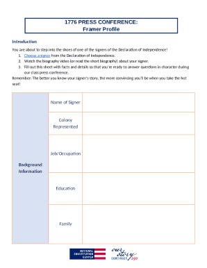 1776 Press Conference Framer Profile