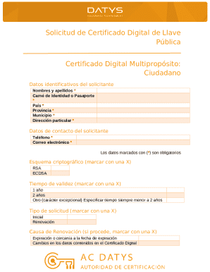 Digital Public Key Certificate Application