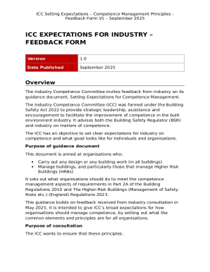 ICC Competence Management Feedback Form