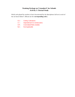 Teacher Role Classification Activity