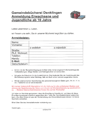 Library Registration Form