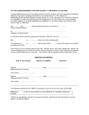 UK Tax Liability Offer Letter