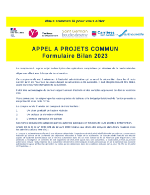 French Grant Financial Report Form 2023