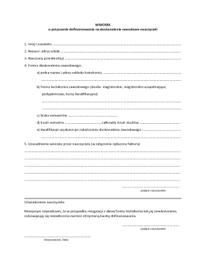 Teacher Professional Development Funding Application