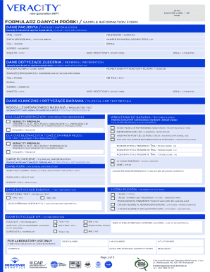 Sample Information Form