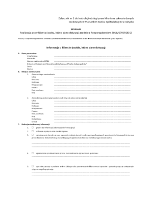 Mazurski Bank Spółdzielczy GDPR Request Form