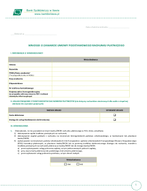 Polish Basic Payment Account Application