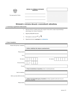 Poland Building Permit Change Application