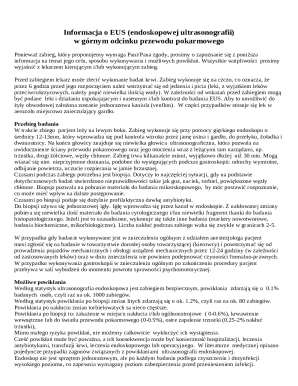Endoscopic Ultrasound Consent Form