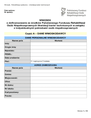 Application for Technical Barrier Removal Funding