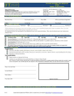 Income Distribution Request Form