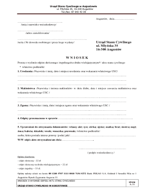 Poland Civil Registry Request Form