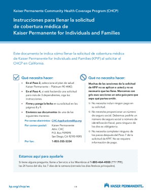 Kaiser Permanente CHCP Application Form