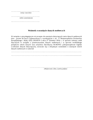 Request for Personal Data Removal