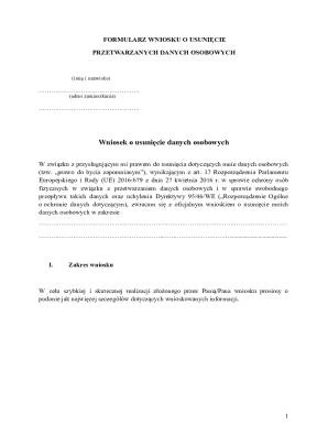 Data Erasure Request Form