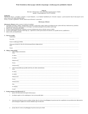 Polish GDPR Data Subject Rights Request Form