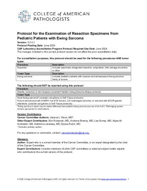 Ewing Sarcoma Resection Protocol