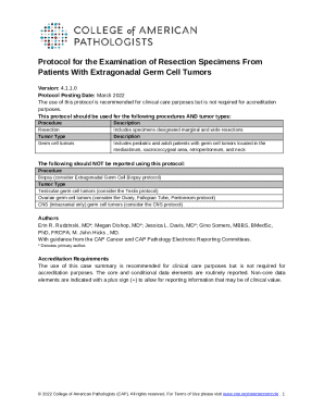 Extragonadal Germ Cell Tumor Resection Protocol