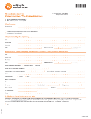 Group Life Insurance Policy Update Form