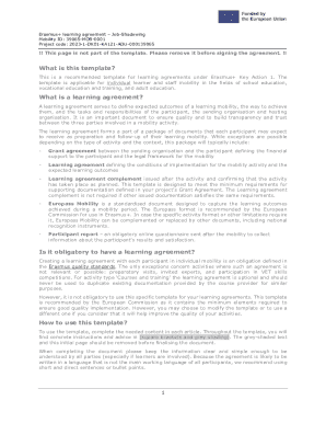 Erasmus+ Learning Agreement – Job-Shadowing