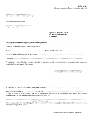 Student Physical Education Exemption Form