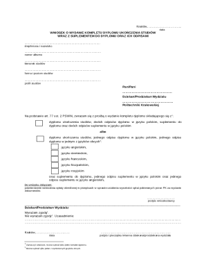 Polish Diploma Request Form