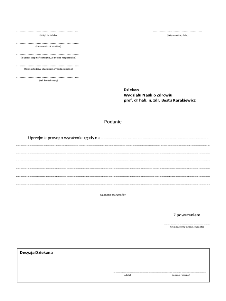 Student Request Form - Blank Fillable Template | Fill Out, Print ...