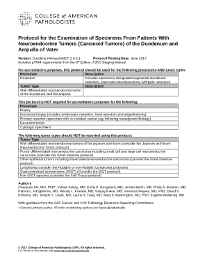 Duodenum and Ampulla Neuroendocrine Tumor Protocol