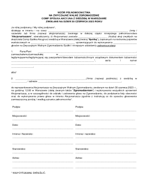 Proxy Form for Extraordinary General Meeting