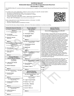 Georgia Sample Ballot