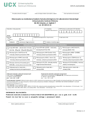 Molecular Hematology Test Referral Form