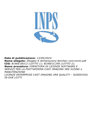 Italian Familiar Conviventi Declaration Form