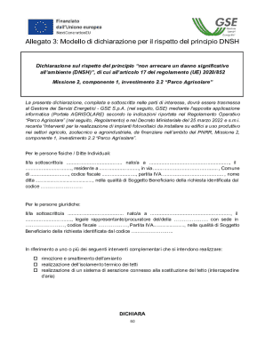 EU DNSH Compliance Declaration Form