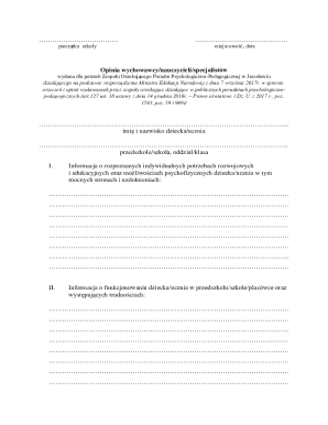Teacher Opinion Form