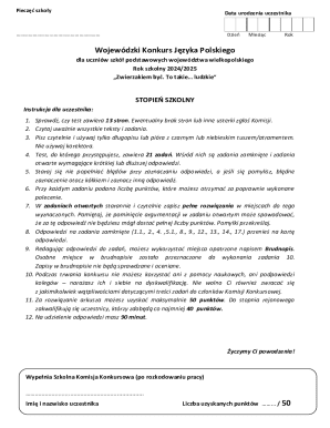 Wojewódzki Konkurs Języka Polskiego