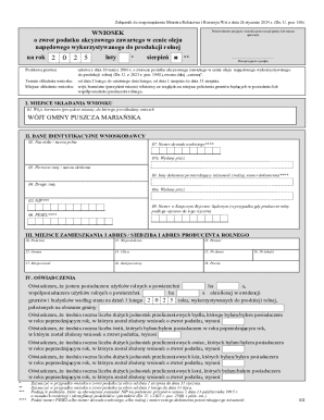 Poland Agricultural Excise Tax Refund Application