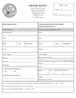 Illinois Consumer Fraud Complaint Form
