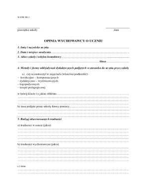 Student Educational Evaluation Form