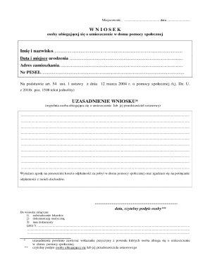 Polish Social Care Home Application Form