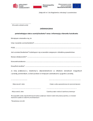 Student Status Certificate