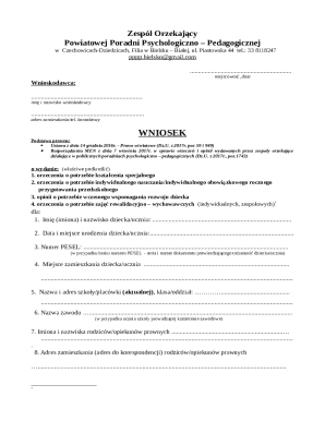 Poland Special Education Request Form